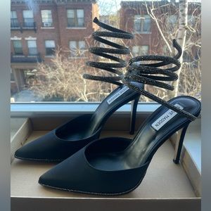 Steve Madden Emerson Black Satin